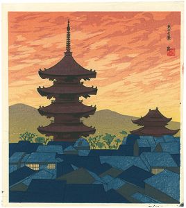 Tokuriki Tomikichiro / Evening Landscape of Kyoto