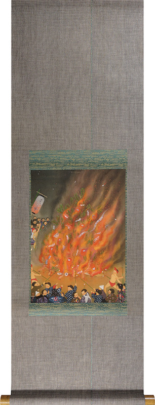 Murakami Michiho “Scroll Painting : Dondo Yaki [New Year's Bonfire] (tentative title)”