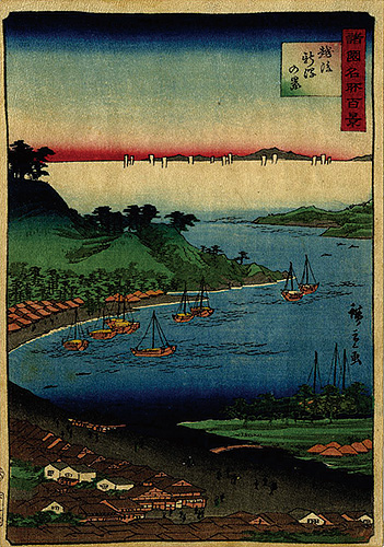 Hiroshige II “100 Famous Views in the Various Provinces / Niigata in Echigo Province”