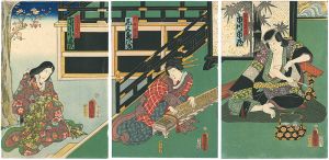 豊国三代「相生源氏高砂松 」