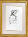 A woman wearing a hat（A）