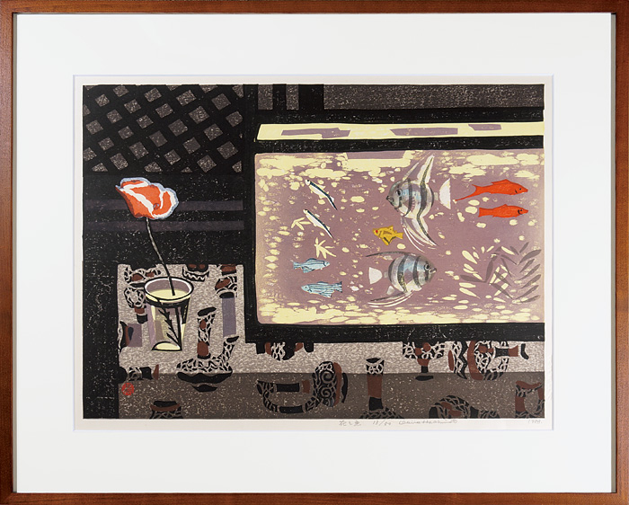 Hashimoto Okiie “Flower and Fishes”