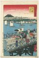 東京名所　開花一覧図会　両国橋大川ばた