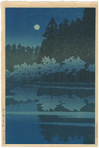 Kawase Hasui / Spring Night at Inokashira