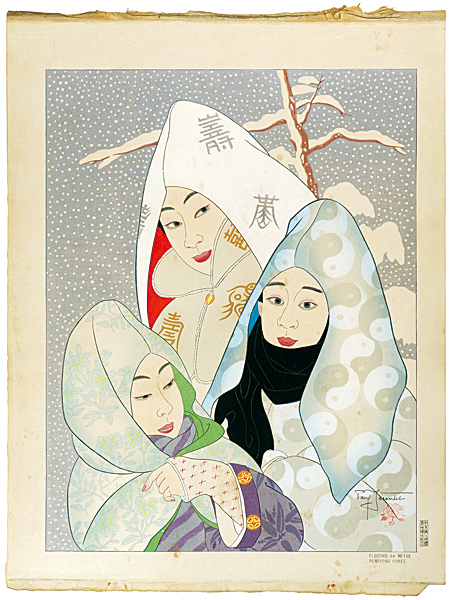 Paul Jacoulet “Snowflakes (Pyongyang)”