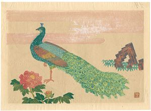 大東京新景版画集　孔雀