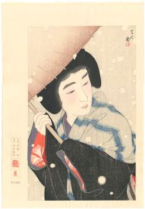 鳥居言人「牡丹雪」