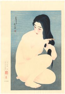 Torii Kotondo / 裸婦髪梳き