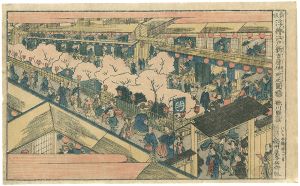 Kunimaru / Nakano-machi at ShinYoshiwara [新版浮絵江戸新吉原仲ノ町之図]