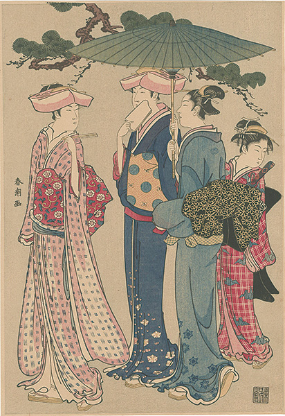 Shuncho “Illustration for The Ladies having a stroll【Reproduction】”