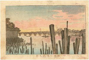 東京真画名所図解　両国百本杭之景