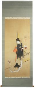 周延「美人と猫（仮題）」