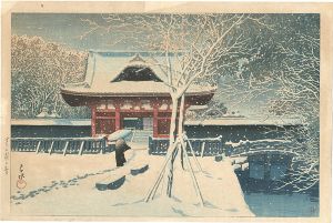 Kawase Hasui / Snow at Shiba Park, Tokyo