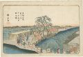 東都名所　新吉原日本堤衣紋坂曙