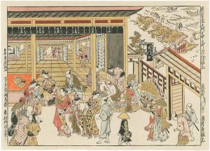 政信「新吉原大門口中之町浮絵根元【復刻版】」