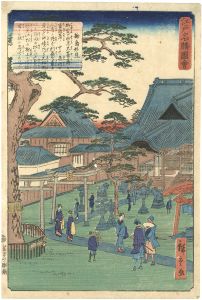Hiroshige II / Famous Views of Edo / Myoken temple at Yanagishima [江戸名勝図会　柳島妙見]