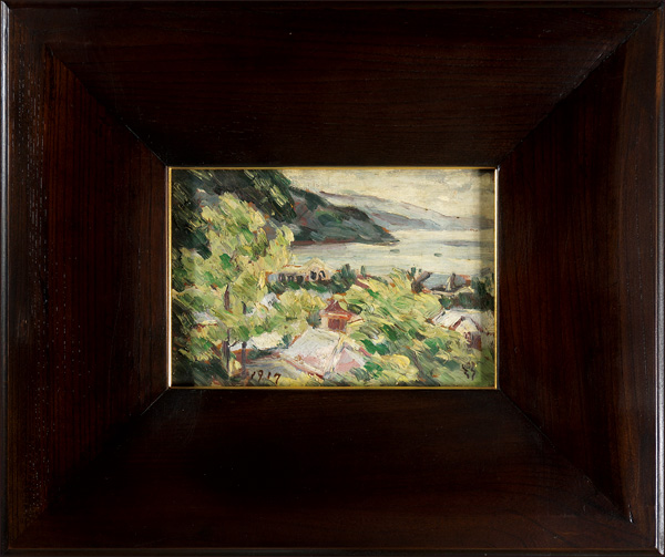 山本鼎「自筆画 風景」