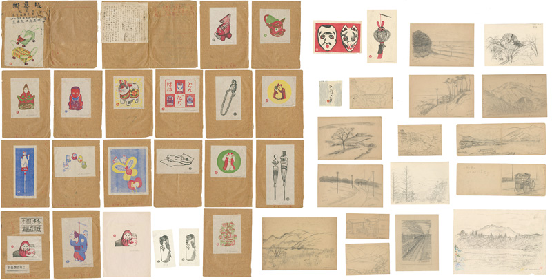 Enami Shiro “Materials, Woodblock Prints and Drawings”