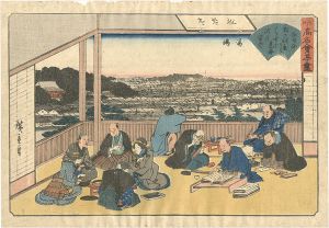 Hiroshige I / Shokintei at Yushima from the series ofFamous Restaurant in Edo [江戸高名会亭尽　湯島　松琴亭]