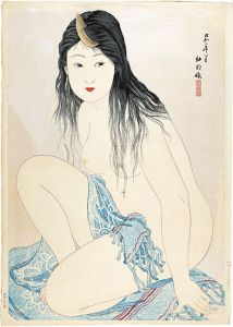 櫛をさした裸婦（仮題）