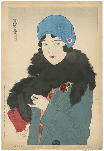 伊東深水「昭和美人風俗　浅春」