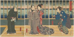 Yoshitora / Kabuki Actors [春霞朝のきぬぎぬ]