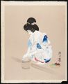 A woman after the bath