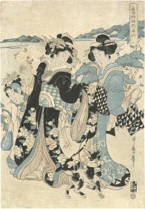 Utamaro II / 鷹狩裾野若草 [鷹狩裾野若草]