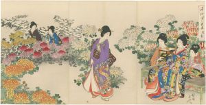 周延「千代田之大奥　観菊」
