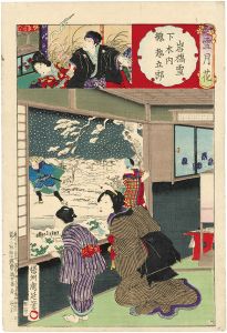 周延「雪月花　下総　岩橋雪　木内惣五郎」