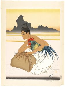 Paul Jacoulet	 / The Two Adversaries (Right) Korea 