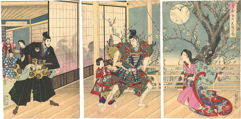 周延「曽我物語　大磯遊郭」