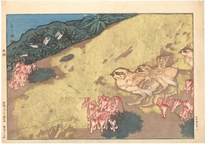 Yoshida Hiroshi / 12 Scenes in the Japan Alps / Snow Grouse and Dicentra Flowers 