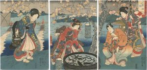 Kuniyoshi / Viewed As the Five Phases(Mitate Gogyo) / Fire, Kagaribi [見たて五行 火　かゞり火]