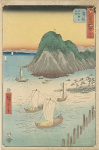 Hiroshige I / Illustration of the Fifty-three Famous Places / No.31 Maisaka [五十三次名所図会 三十一　舞坂]