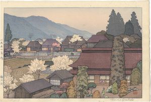 吉田遠志「風景四題　梅の村」