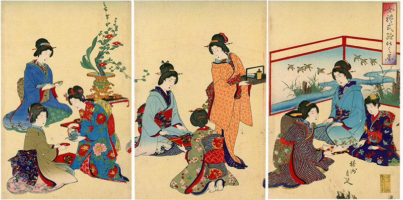 Chikanobu “Manners and Ceremonies for Women: Serving”