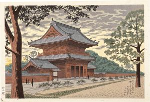浅野竹二「東京名所ノ内 増上寺春色」