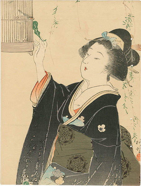 島崎柳塢「木版口絵」