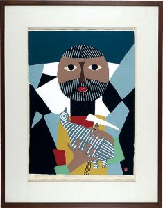 Azechi Umetaro / Holding a bird
