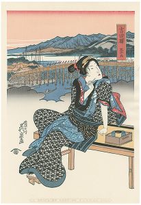 Eisen / Tokaido Beauties / Yoshida【Reproduction】 [美人東海道　吉田駅【復刻版】]