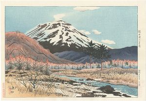 伊東深水「信濃十景　軽井沢の早春」