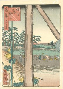 芳瀧「浪花百景　住吉岸姫松」