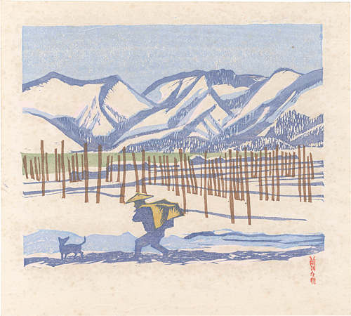 Maekawa Senpan “Lakeside snow (Lake Yogo in snow)”