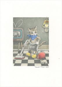 森環「猫のお掃除（仮題）」