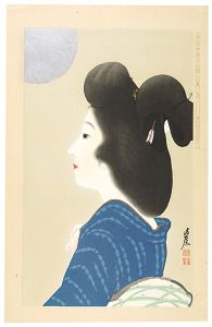 Igawa Sengai / New Ukiyo-e Style Beauties / August, Moon