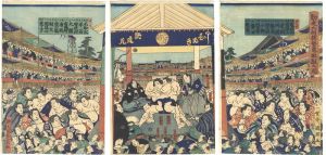 勧進大相撲繁栄取組之図