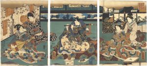 Toyokuni III / Eastern Magic Lantern Slides in Edo Purple [江戸紫あつまのうつし絵]