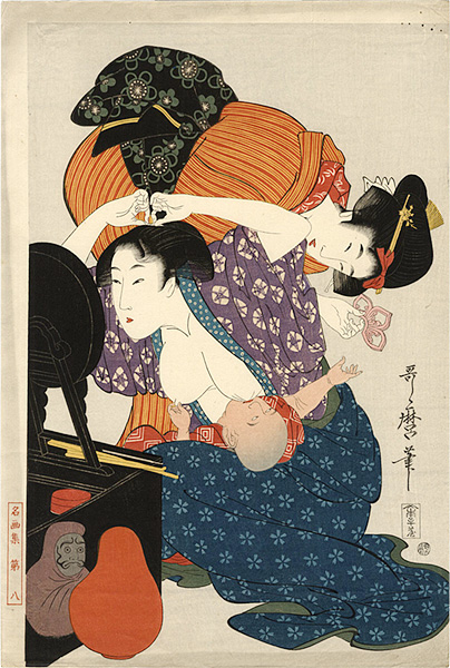 Utamaro “In Front of the Mirror Srand【Reproduction】”