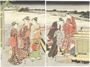 Shuncho / Pleasure Boat on a Summer Evening【Reproduction】 [黄昏の涼み舟【復刻版】   ]